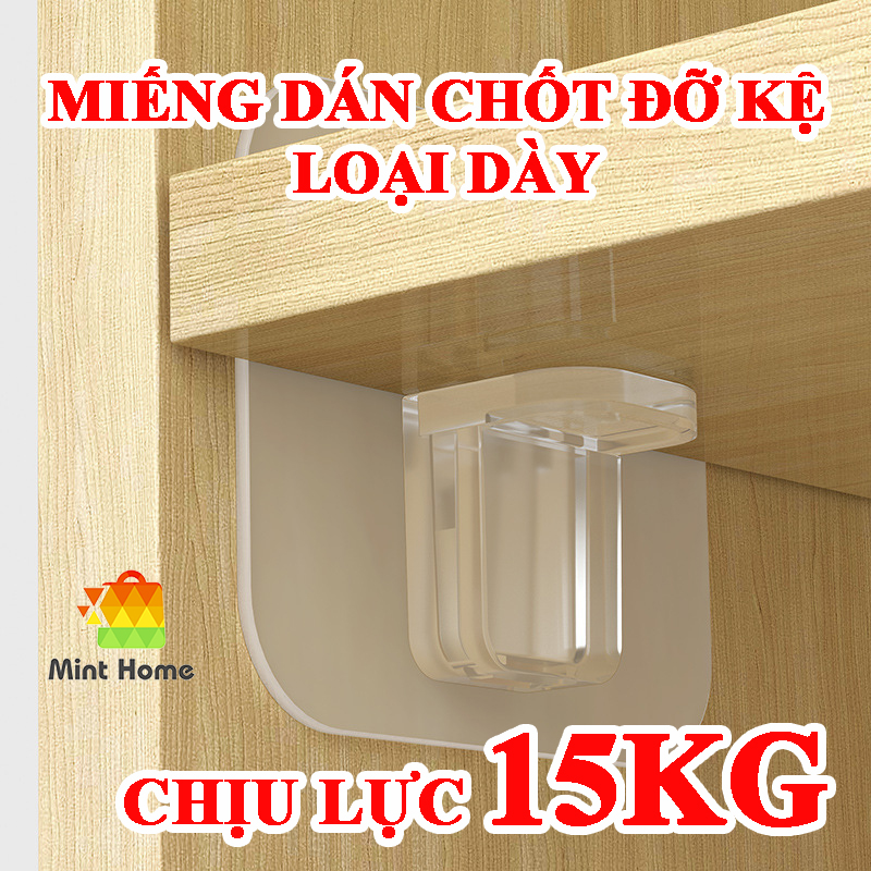 Miếng dán giá đỡ kệ gỗ treo tường, khung tranh, kệ tủ góc tường, móc dán ke góc chữ L kê ván, sàn chịu lực loại dày