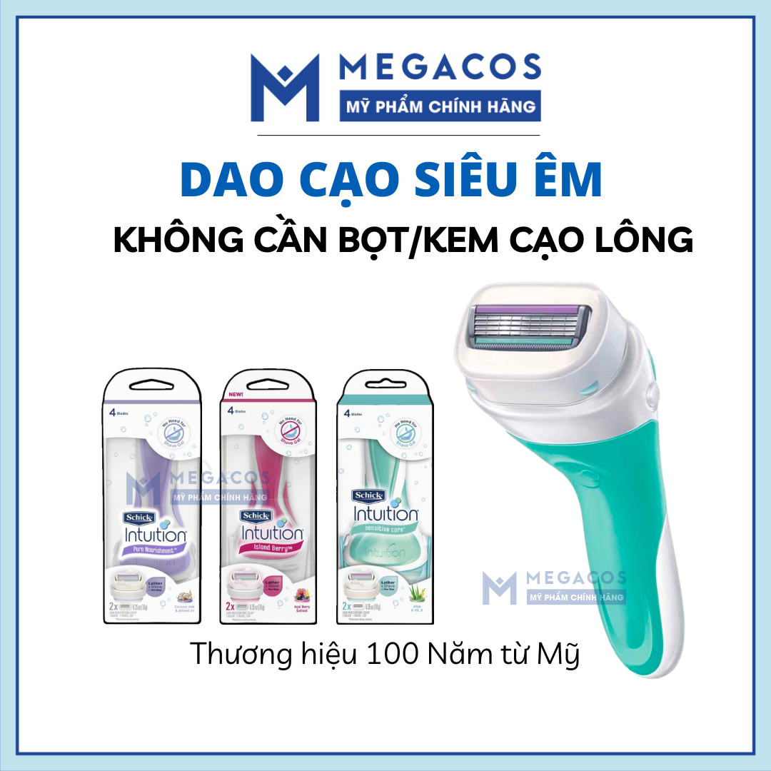 Dao cạo schick intuition đầu bơ kèm refill