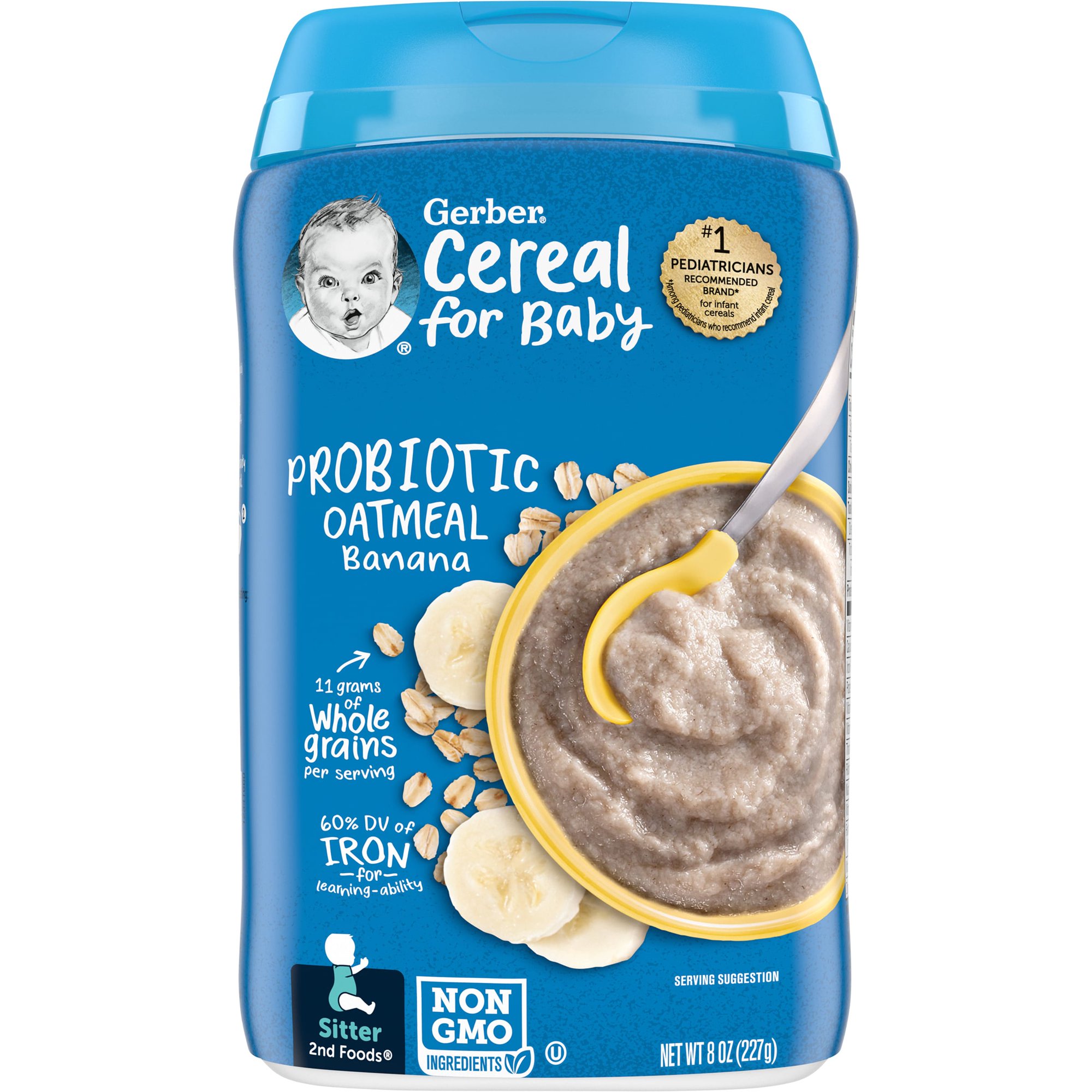 Bột ăn dặm Gerber yến mạch chuối bổ sung Probiotic cho bé từ 6 tháng tuổi MẪU MỚI