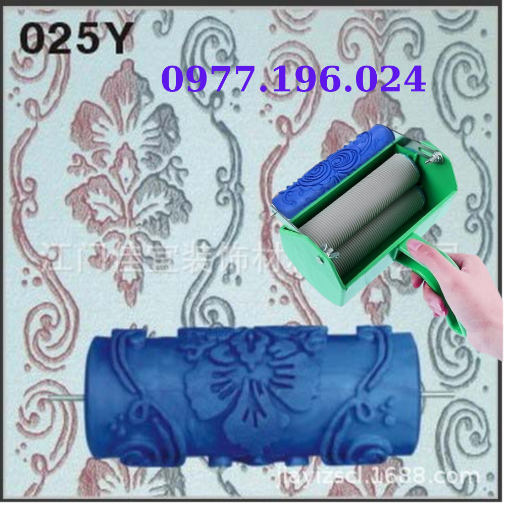 Bộ cọ lăn sơn hoa văn ( gồm khay lăn và con lăn )