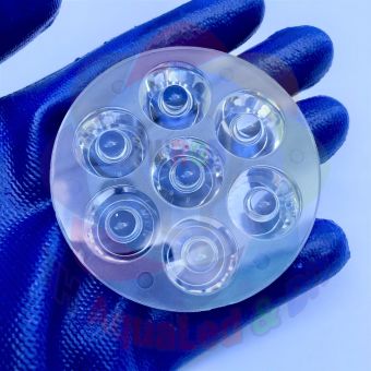 Chóa LED tròn 7 chip, sử dụng cho mạch led 9 chip, gom ánh sáng thừa hiệu quả