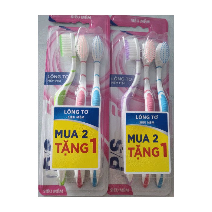 Mua 2 tặng 1 bàn chải p/s đánh răng loại lông tơ mềm