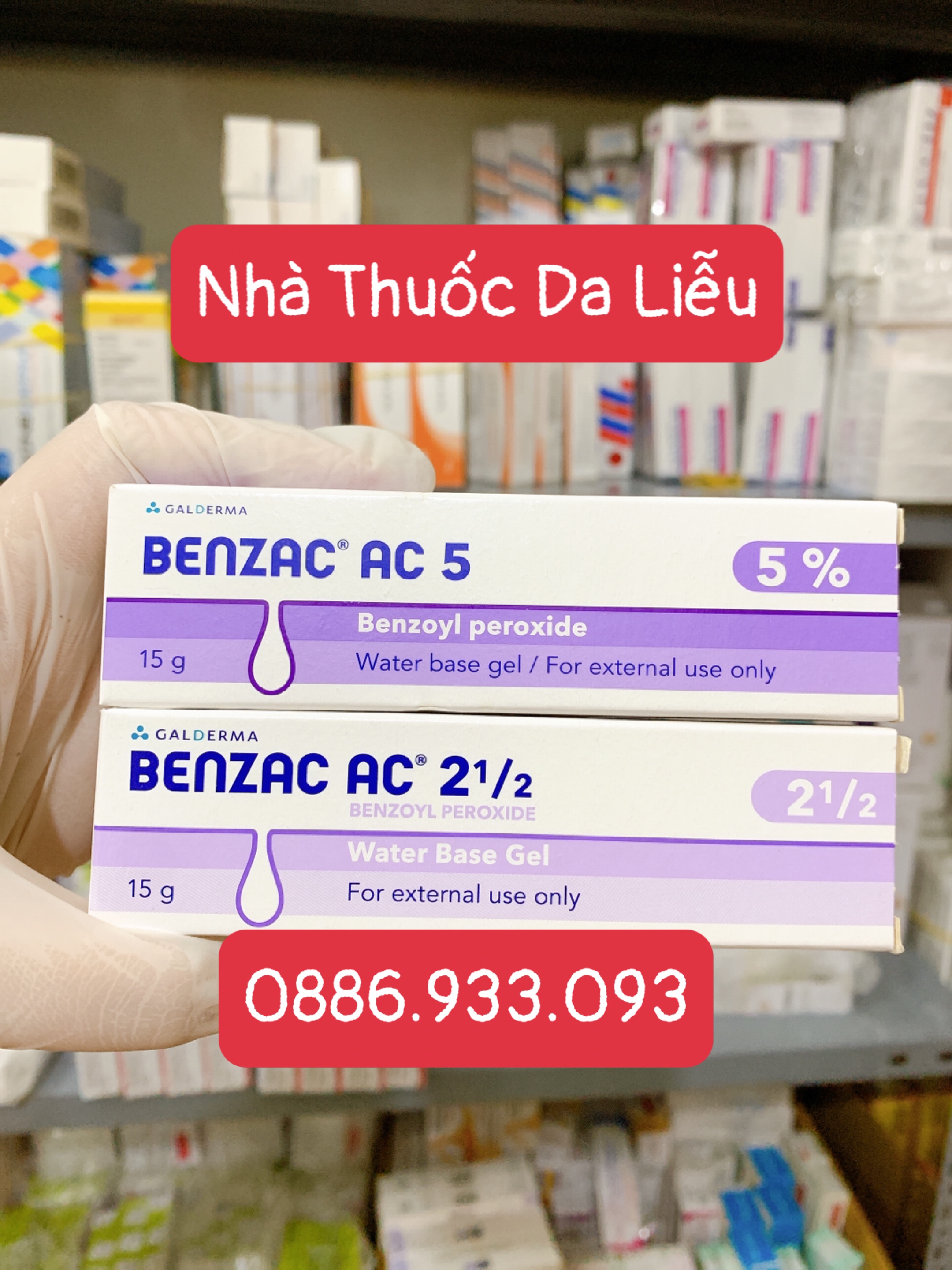 Gel ngừa mụn Benzac Ac 5% 15 chính hãng - benzoyl peroxide 5%
