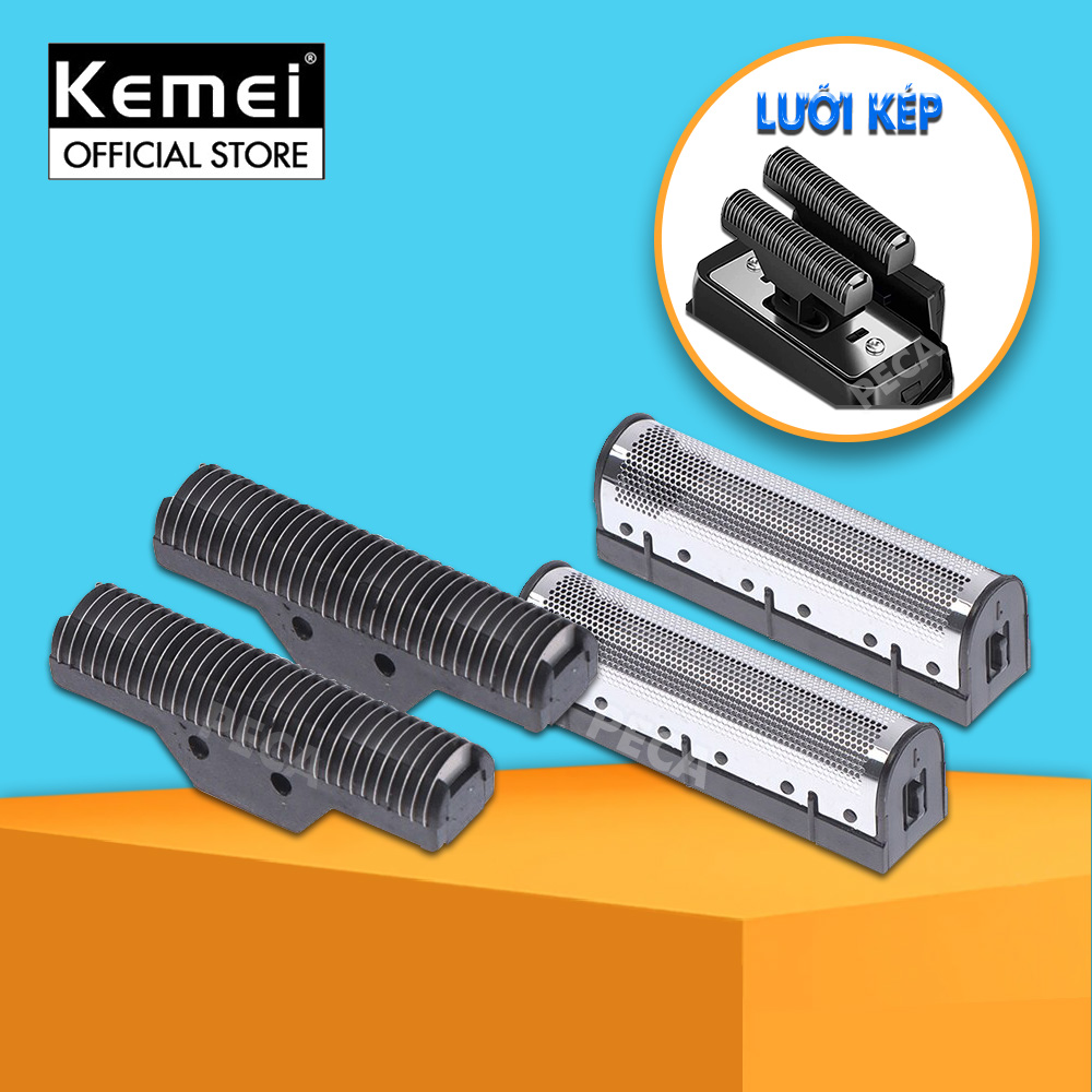 Bộ lưỡi máy cạo râu thay thế cho các dòng cạo râu kemei km-1102, km-1102h, dễ tháo lắp