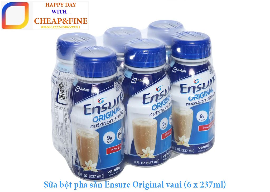 Sữa Ensure Original Nước Hương Vani (Mỹ) 1 Lốc (6 chai x 237ml)-Cheap&amp;Fine