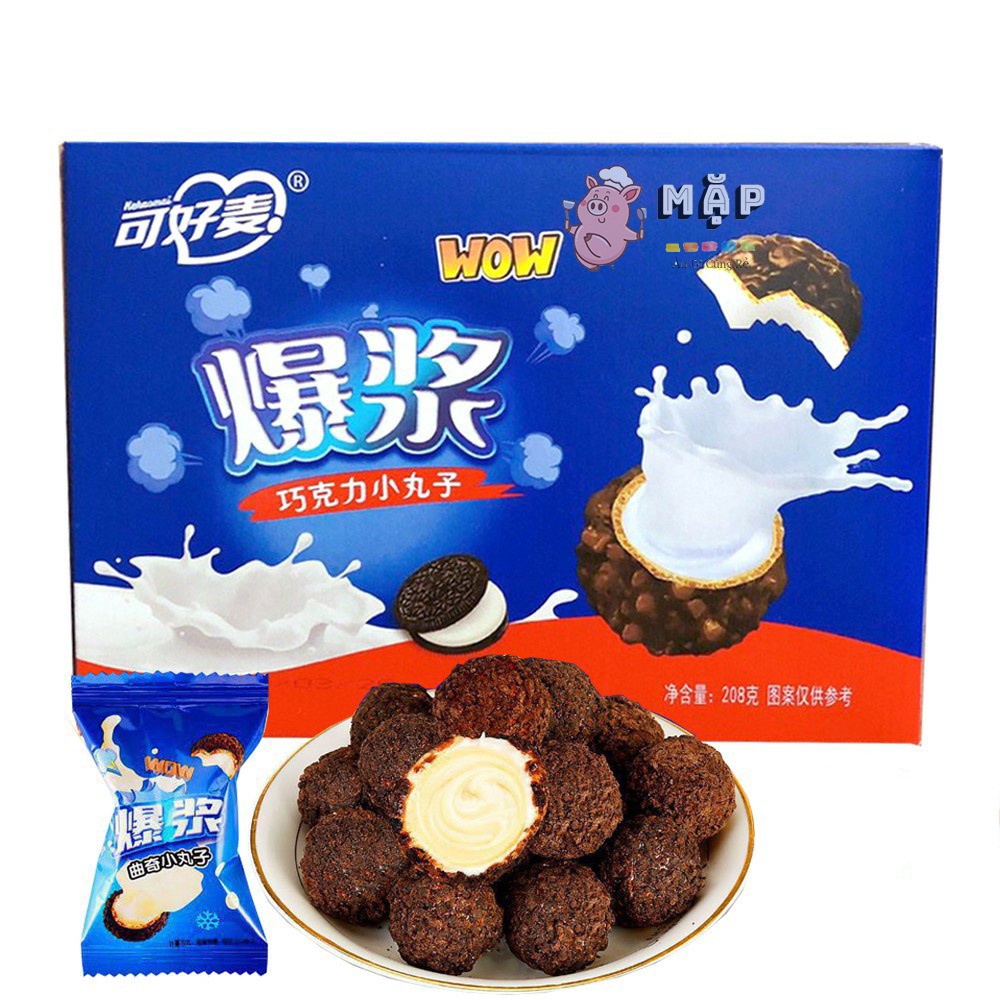 Bánh oreo socola nhân kem sữa tan chảy 208g