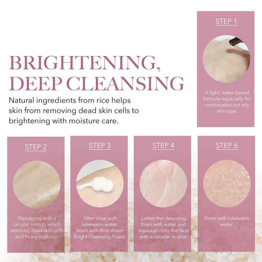 [ 3 Size ][100ml - 150ml - 300ml] S­ữa Rửa Mặt Làm Sáng Da Chiết Xuất Gạo The Face Shop Rice Water Bright Cleansing Foam