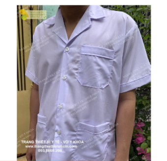 Áo Blouse, áo y tá, điều dưỡng tay ngắn thân ngắn nam/nữ vải kate/ silk