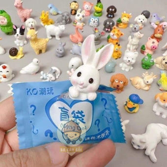 Sét 60 túi kẹo bóc quà bất ngờ Blind Bag cho bé, Túi mù hình con vật và đồ ăn làm quà tặng cho bé.