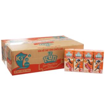 Thùng 48 hộp sữa chua uống hương Cam LiF Kun 180ml