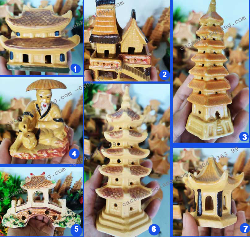 Tiểu cảnh trang trí bể cá, hòn non bộ