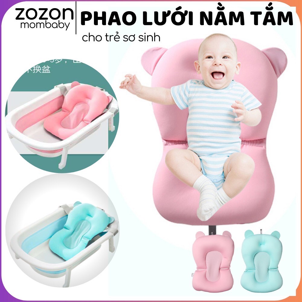 Phao tắm, đệm tắm cho bé sơ sinh Hanbei phù hợp mọi loại thau tắm giúp bé nằm an toàn, chống trượt