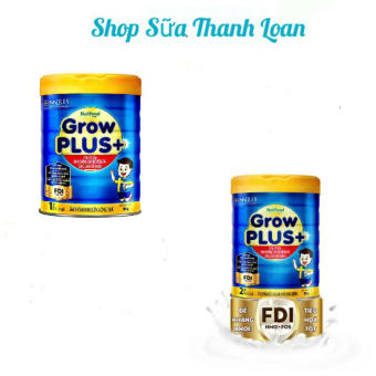 Sữa Bột NutiFood Grow Plus+ TCKM Xanh - Hộp 900g.