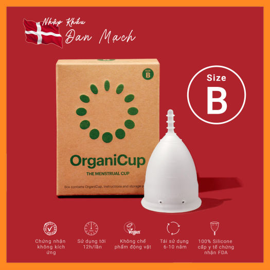 Cốc nguyệt san OrganiCup [Size B] - Nhập khẩu Đan Mạch