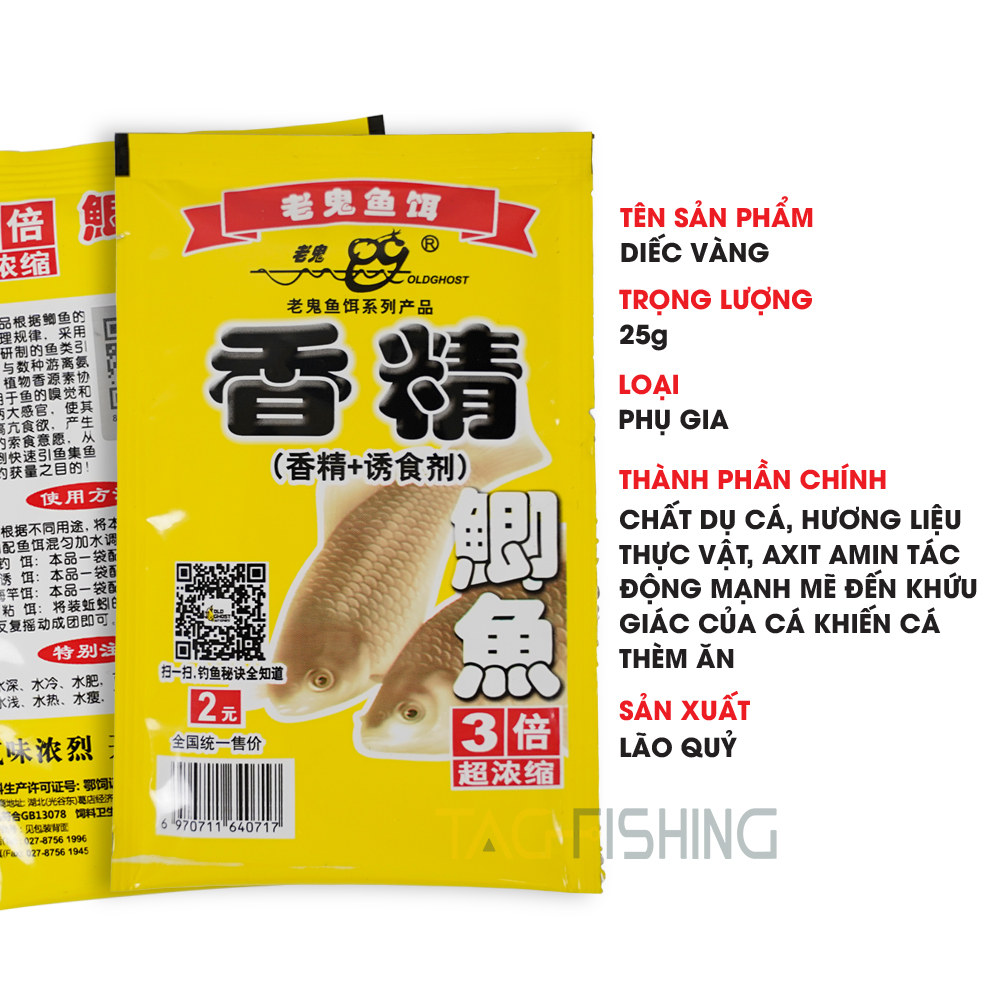 Mồi câu lão quỷ 25g - diếc gói vàng