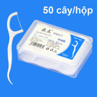 Tăm nha khoa chỉ nha khoa tăm xỉa răng y tế - Lọ 50 cái - 2 trong 1 đạt tiêu chuẩn xuất khẩu Nhật bản