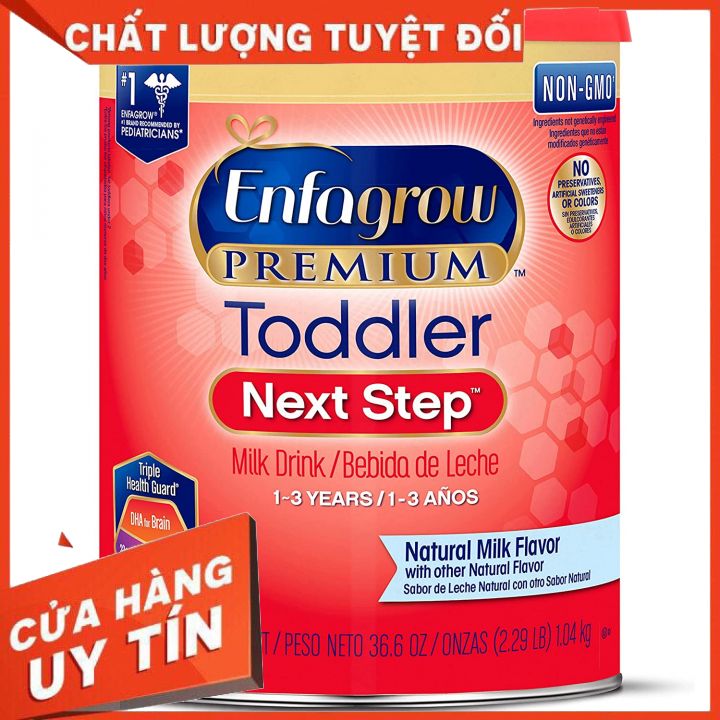 Sữa bột enfagrow premium toddler next step hộp đỏ nắp vàng 1.04kg