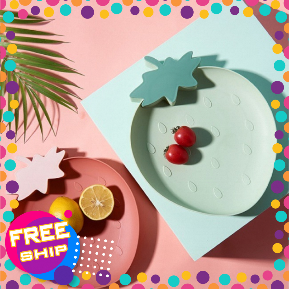 [ĐƯỢC CHỌN MẪU] Đĩa Nhựa Trái Cây Cute Nhỏ Gọn Kiểu Dáng Dễ Thương Có Thiết Kế Ngăn Đựng Tâm Nhỏ Gọn Tiện Lợi