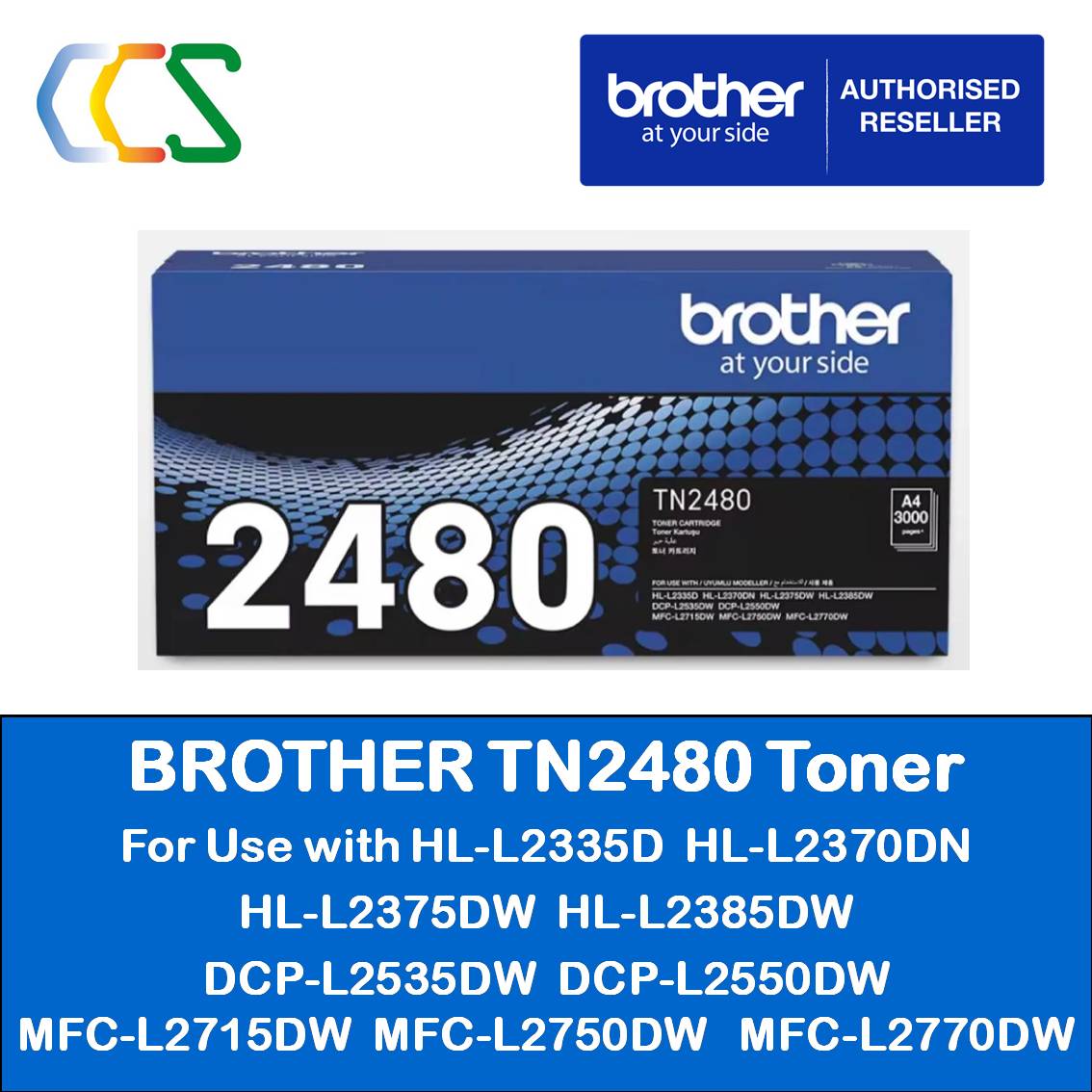 Brother Black Toner Cartridge For Dcp-l2535dw,dcp-2550dw,hl-2375dw