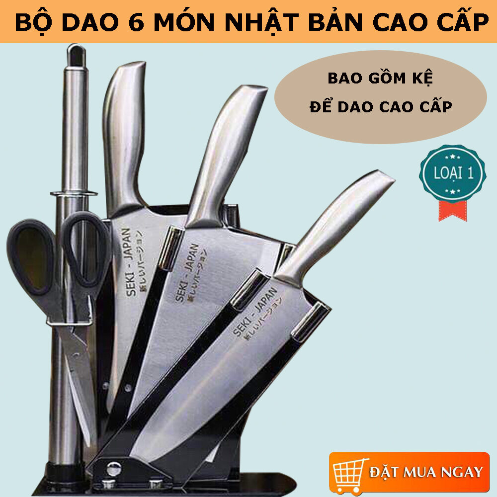 [HCM]( Xã Kho) Bộ Dao Làm Bếp Seki Nhật Bản Dao Chặt Xương Dao Thái Thịt Cá Kéo  Đa Năng Dụng Cụ Mài Dao Kéo.