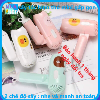 Máy Sấy Tóc Hình Thú gấp gọn 2 Chế độ , Nhỏ gọn xinh xắn _ Bảo hành 1 tháng 7 ngày đổi trả