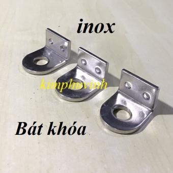 02 CÁI - BÁT KHÓA CỬA INOX - BÁT KHÓA INOX 2.5x3.5cm