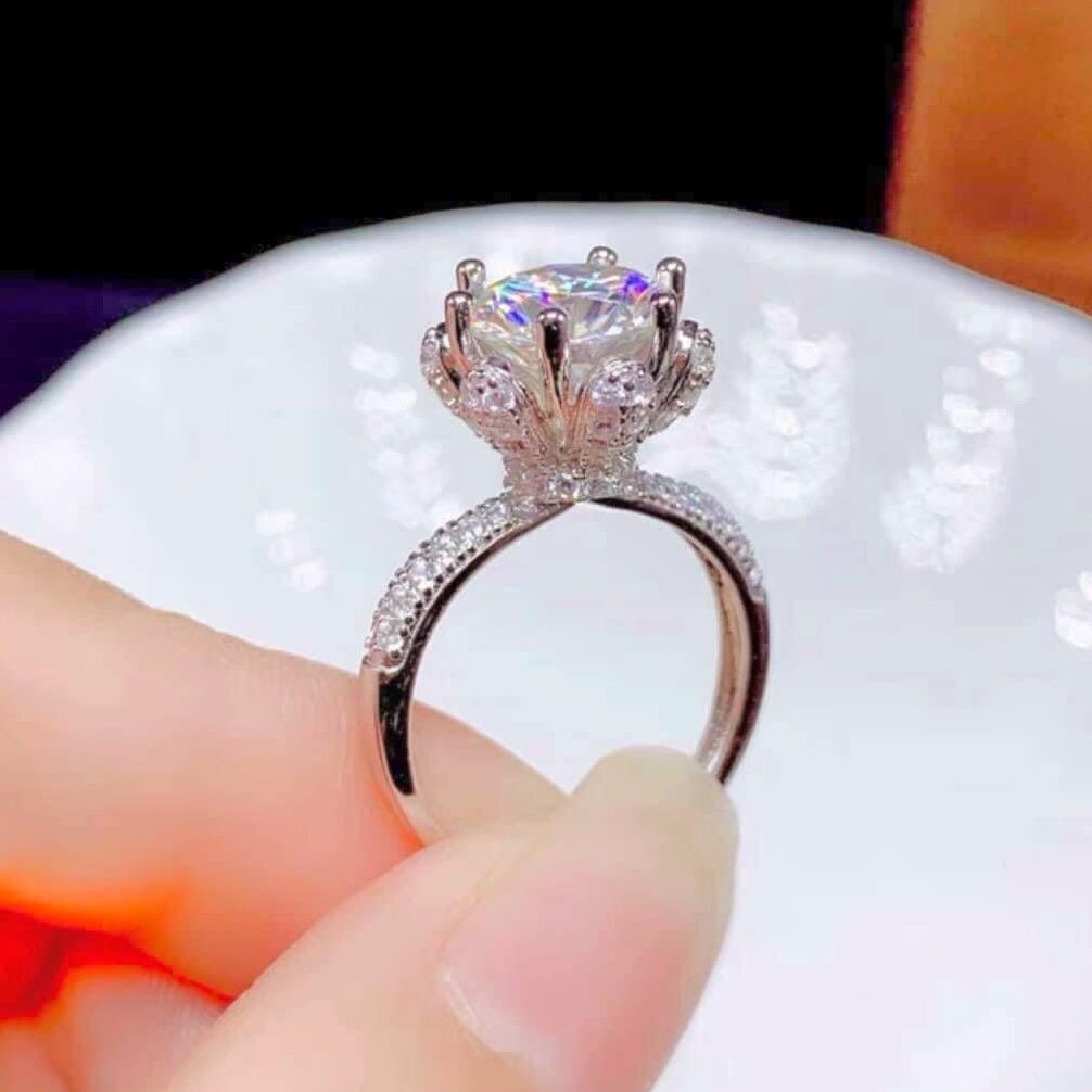 [HCM]Nhẫn nữ nhẫn mạ vàng đính đá pha lê, nhẫn bạc ý xi kim, nhẫn nữ bạc mạ vàng trắng, nhẫn vàng mạ bạch kim, nhẫn cần hôn, nhẫn may mắn CAM KẾT KHÔNG ĐEN  Trang Sức Gami VN21081911