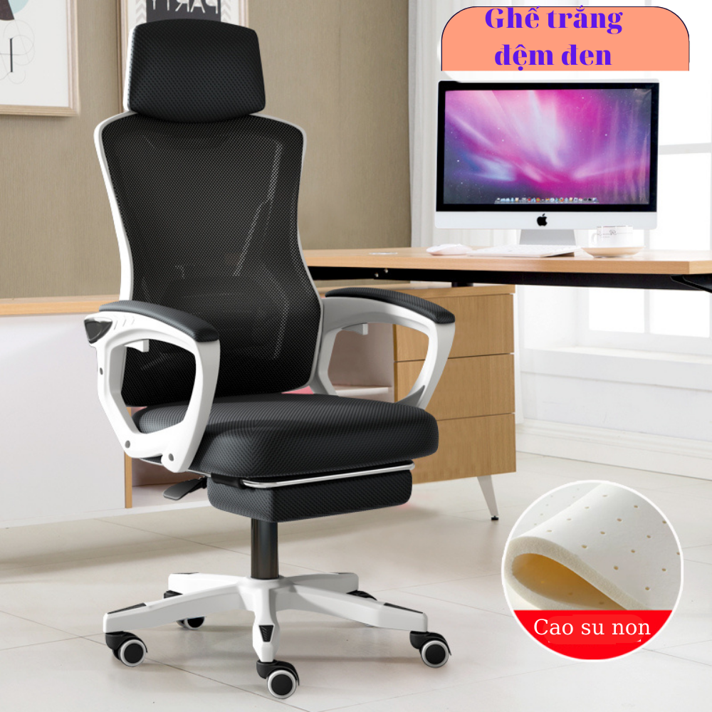 {HOT}Ghế Công Thái Học model mới , Ghế làm việc thông minh thoáng mát, ngả lưng, duỗi chân HÀNG CHẤT GIÁ RẺ