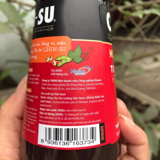 Nước tương tỏi ớt Chinsu 330ml