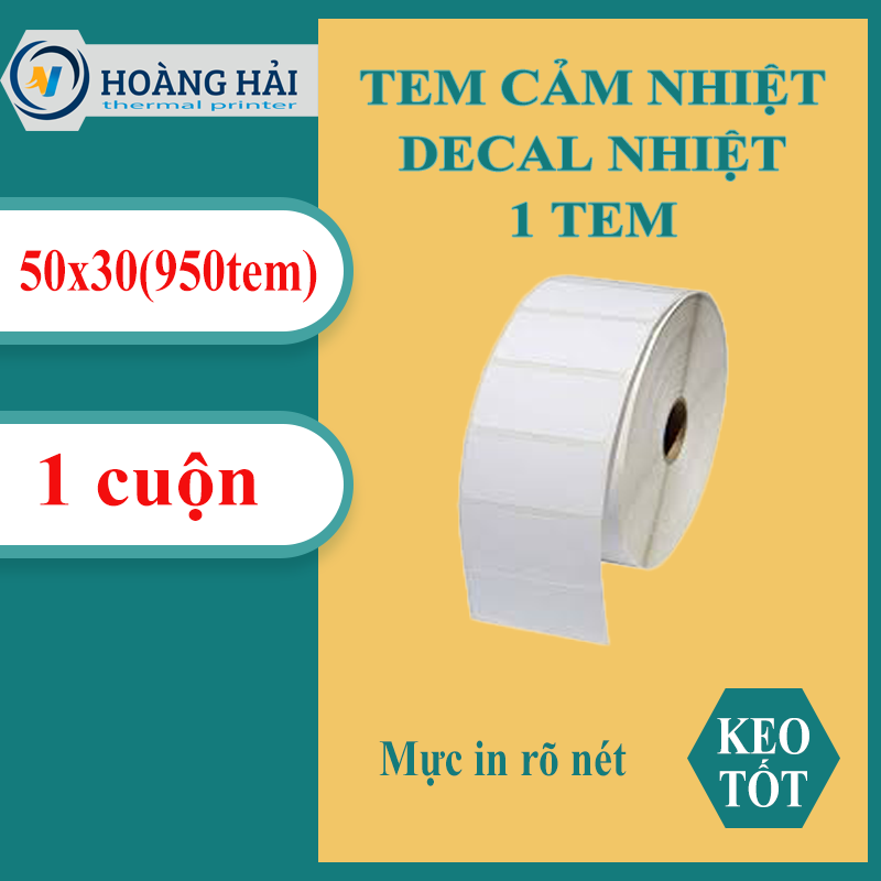 Decal nhiệt - Tem trà sữa - Giấy in mã vạch 1 tem