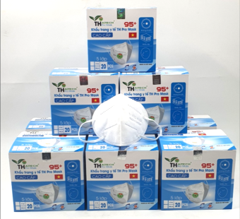 Combo 2 Hộp Khẩu Trang Y Tế TH Pro Mask 95+ Người Lớn - 20 Cái/ Hộp