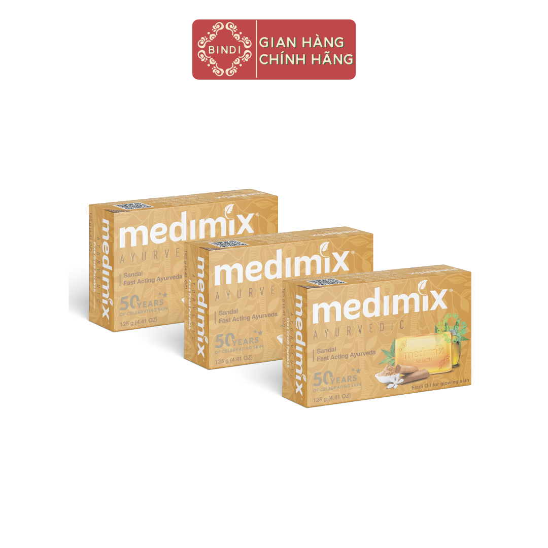 Set 3 Xà phòng Medimix Đàn Hương 125g