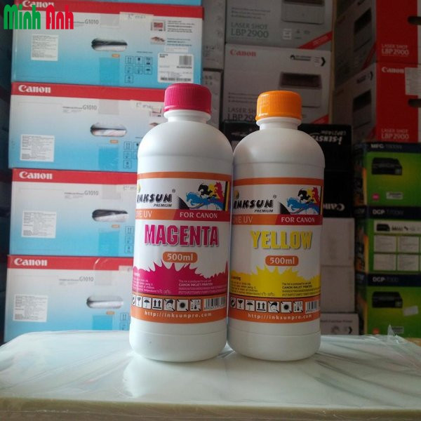Set 2 chai mực Ca non dye uv inksun dung tích 500ml