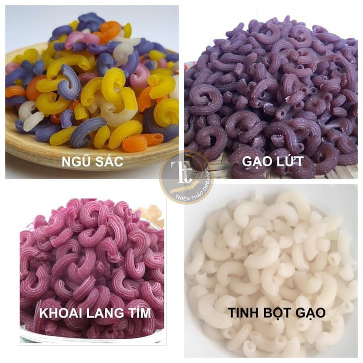 500GR Mix Nui chùm gây Nui khoai lang tím Nui gạo nức