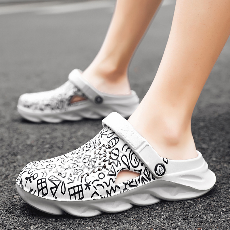 Khtibpa xăng đan thể thao cho nam người lớn dép mùa hè xăng đan crocs giày đi biển xăng đan hàn quốc giày lỗ