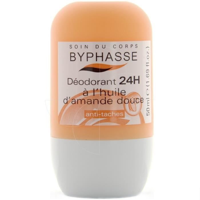 Lăn khử mùi hương hạnh nhân dành cho nữ Byphasse Deodorant 24h À L'Huile d'Amande Douce 50ml
