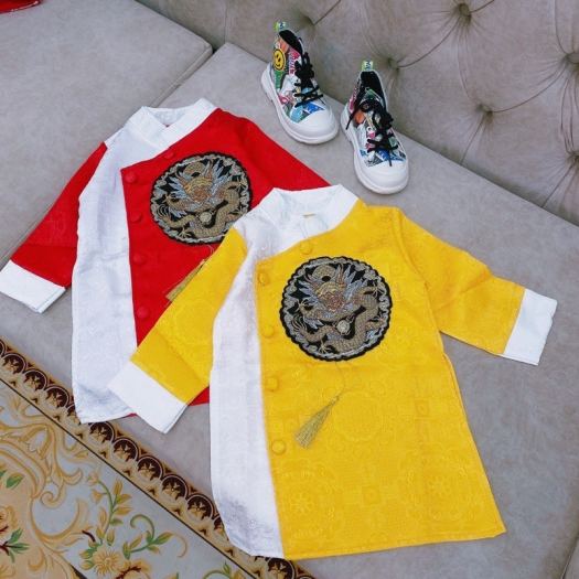 ▦✎  Áo dài gấm thượng hải cho bé trai