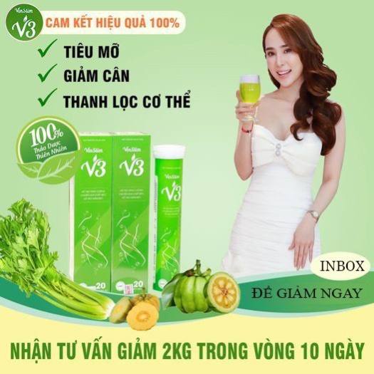 Viên sủi giảm cân Vinslim V3 |PK Trung Cương|