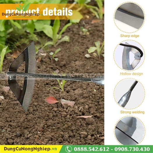 Cuốc cầm tay lưỡi rỗng làm đất 30cm