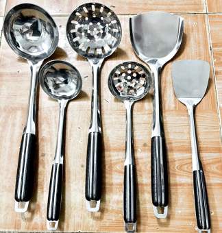 BỘ VÁ SẠN INOX 6 MÓN TRONG NHÀ BẾP - N027