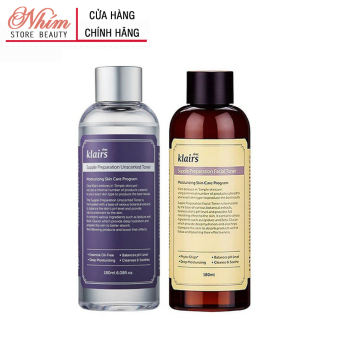 Nước hoa hồng - Toner Klairs không mùi và có mùi dành cho da nhạy cảm Klairs 180ml