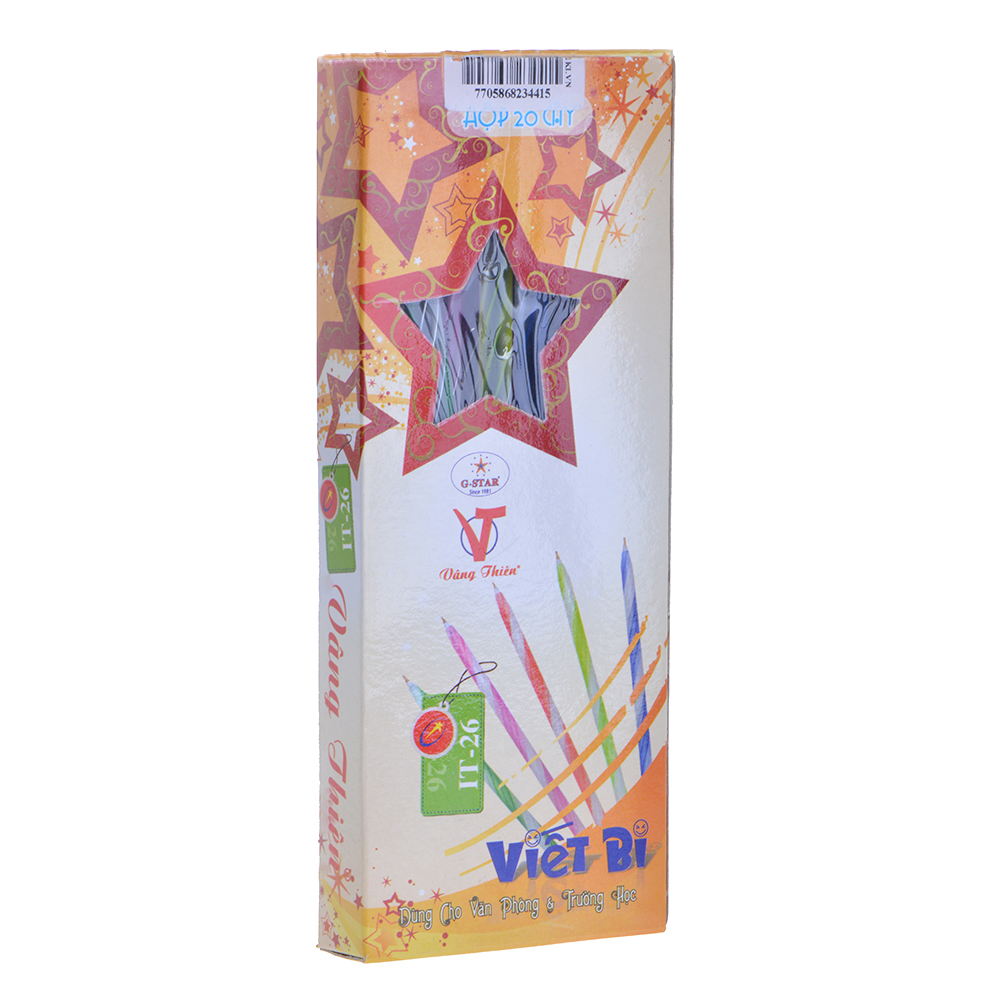 Hộp 20 Cây Bút Nến Dài Gstar Vâng Thiêng IT26 Mực Xanh Ngòi 0.5mm
