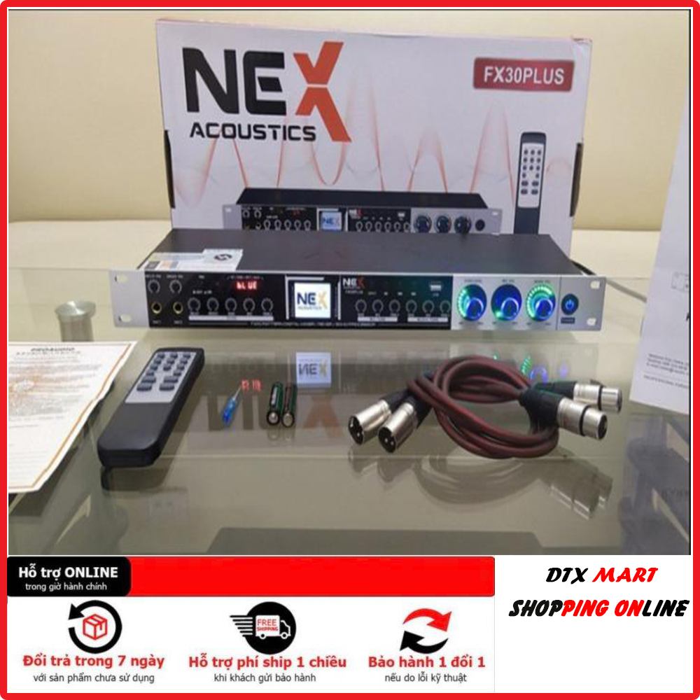 Vang Cơ Nex FX30 Plus - Vang Cơ Karaoke Chống Hú Echo Nhẹ Mượt Mà - Cổng Sub Riêng Biệt - Âm Thanh Tiêu Chuẩn - Bluetooth 5.0, Cổng Quang Optical, USB... Thiết kế Sang Trọng