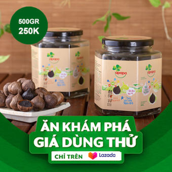 Hủ tỏi đen  APAPA bóc vỏ 500 gr