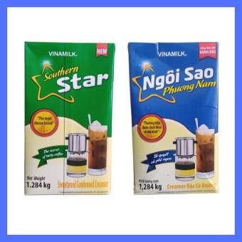 Sữa Đặc Có Đường Ngôi Sao Phương Nam Xanh Lá - Xanh Dương Hộp 1,284kg