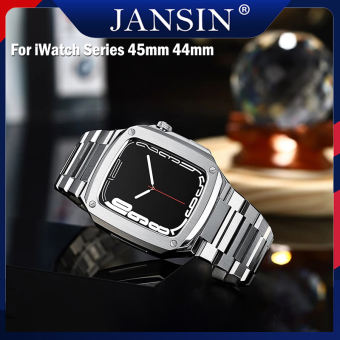 dây đeo cho Apple Watch 7 Band 45mm 44mm Thép không gỉ Vòng đeo tay kim loại sang trọng cho Apple Watch series 7 6 SE 5 4 dây đeo với vỏ hộp