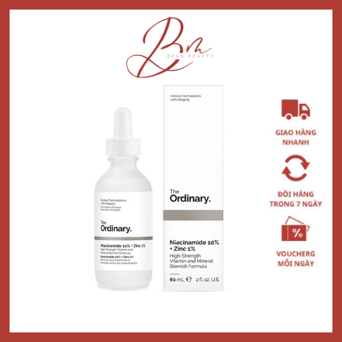 Tinh chất serum The Ordinary Niacinamide 10% + Zinc 1% giảm dầu, giảm mụn, mờ thâm sau mụn