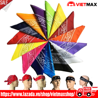 Khăn Choàng Cổ Họa Tiết 55x55cm - Khăn Đội Đầu Vuông HipHop BTS Cá Tính