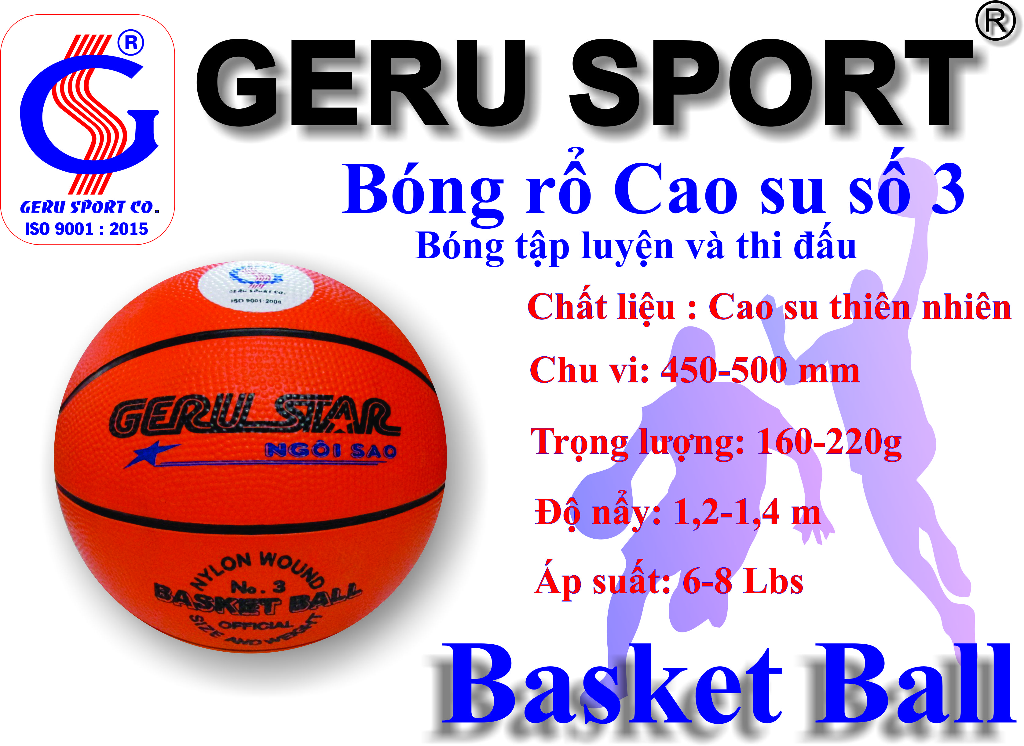Bóng rổ cao su size 3-5-6-7 dành cho tập luyện