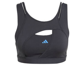 adidas Tập luyện Áo Bra Medium Support Luxe Powerimpact Nữ Đen HS7267